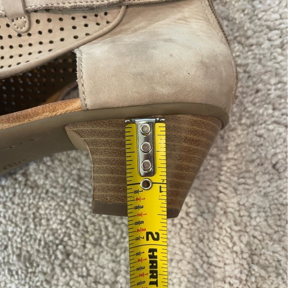 Earth Intrepid Taupe Leather Ankle Booties View 3